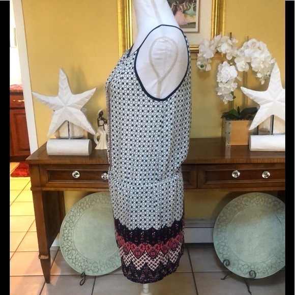 Aqua Women’s Blue and Red Sleeveless Halter Top Bohemian Romper Size Small - Picture 6 of 11